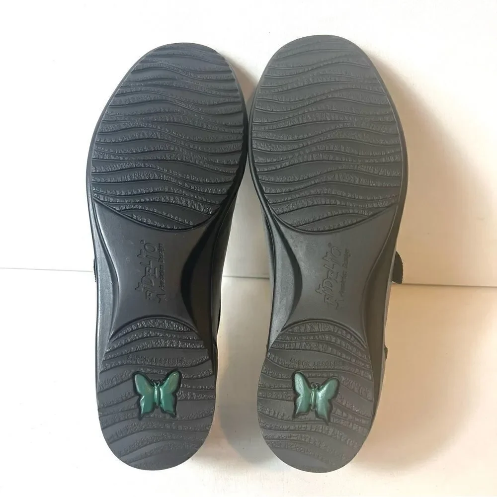 Fidelio Fenja F Magic Stretch Women’s Black Leather Orthotic Shoes UK 6.5 US 8.5